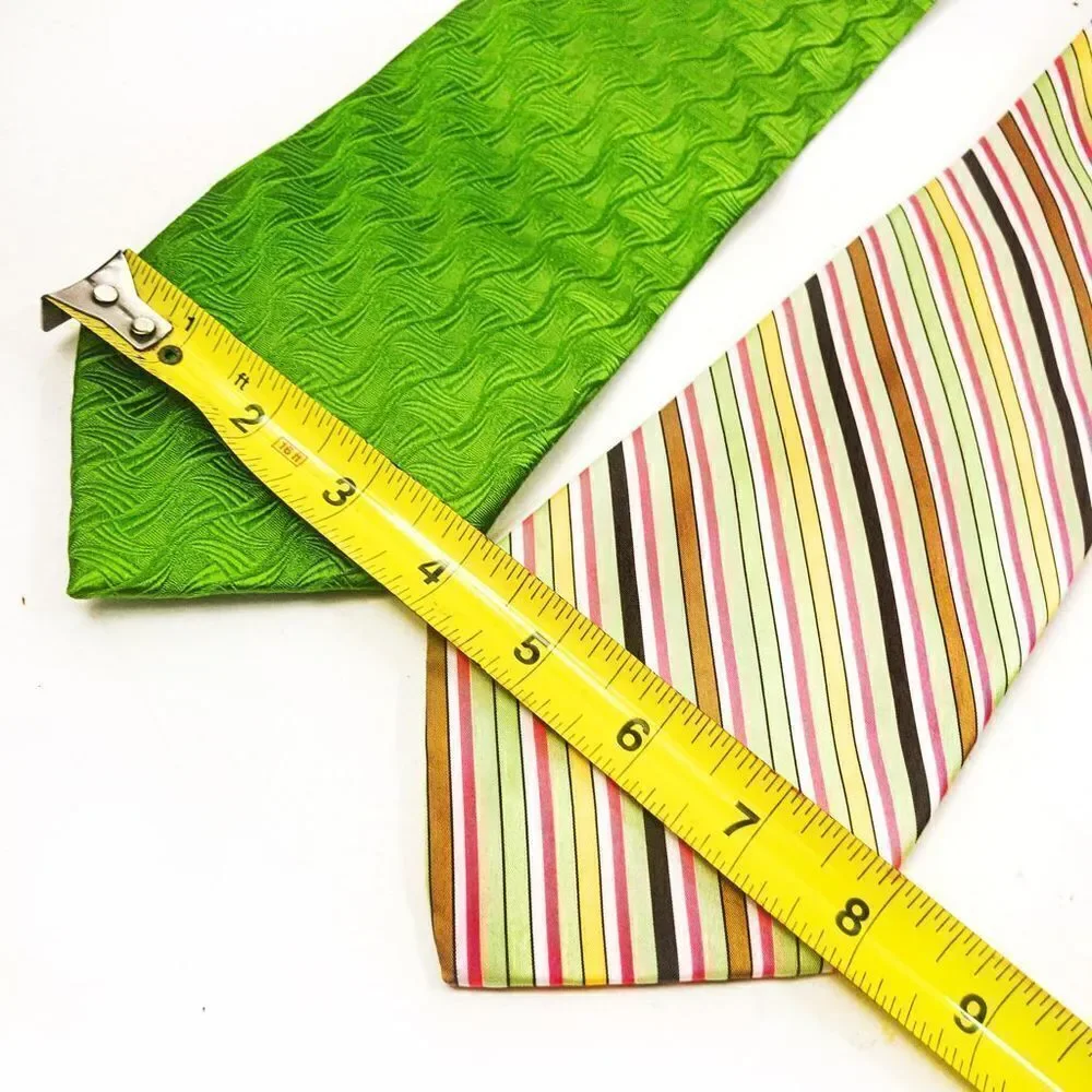 Bright Vintage Tie Bundle: RBM Green Silk & Wembley Striped Poly